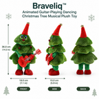 Braveliq™ Animated Guitar-Playing Dancing Christmas Tree Musical Plush Toy