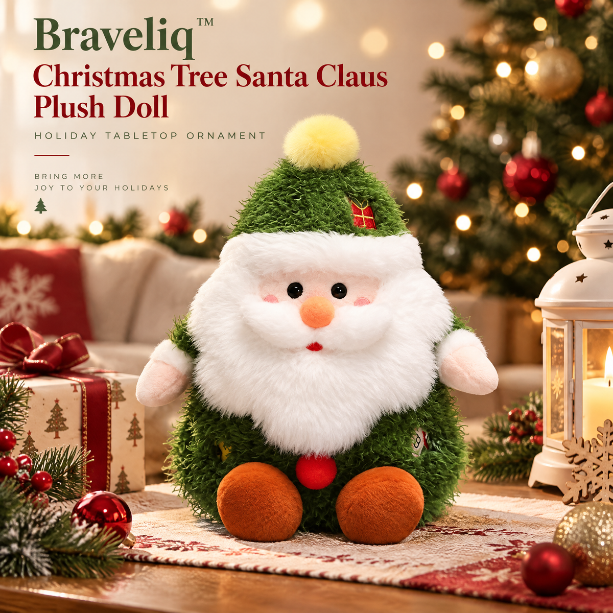 Braveliq™ Christmas Tree Santa Claus Plush Doll