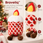Braveliq™ Smiling Christmas Candle Plush with Dangling Legs