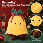 Braveliq™ Cute Christmas Bell Plush Desktop Ornament