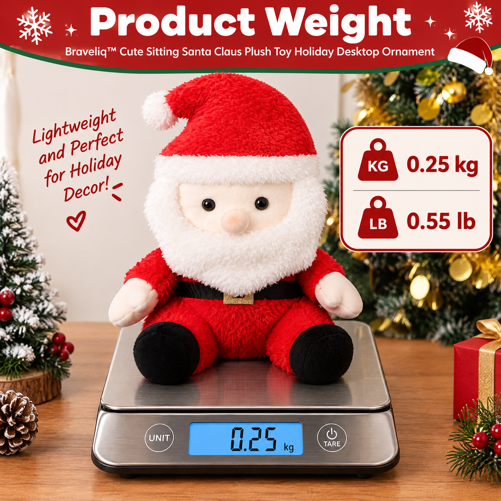 Braveliq™ Sitting Santa Claus Plush Holiday Decor
