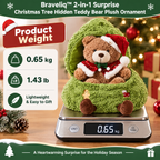 Braveliq™ 2-in-1 Surprise Christmas Tree with Hidden Teddy Bear Plush