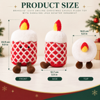 Braveliq™ Smiling Christmas Candle Plush with Dangling Legs