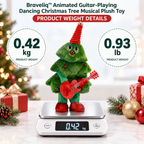Braveliq™ Animated Guitar-Playing Dancing Christmas Tree Musical Plush Toy