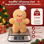 Braveliq™ Christmas Chef Gingerbread Man Plush Doll