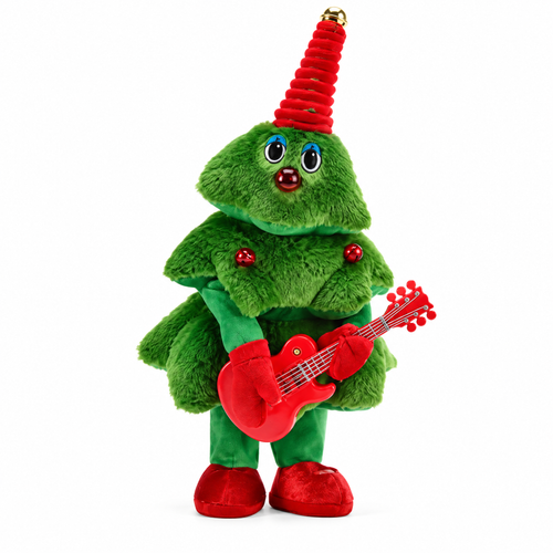 Braveliq™ Animated Guitar-Playing Dancing Christmas Tree Musical Plush Toy